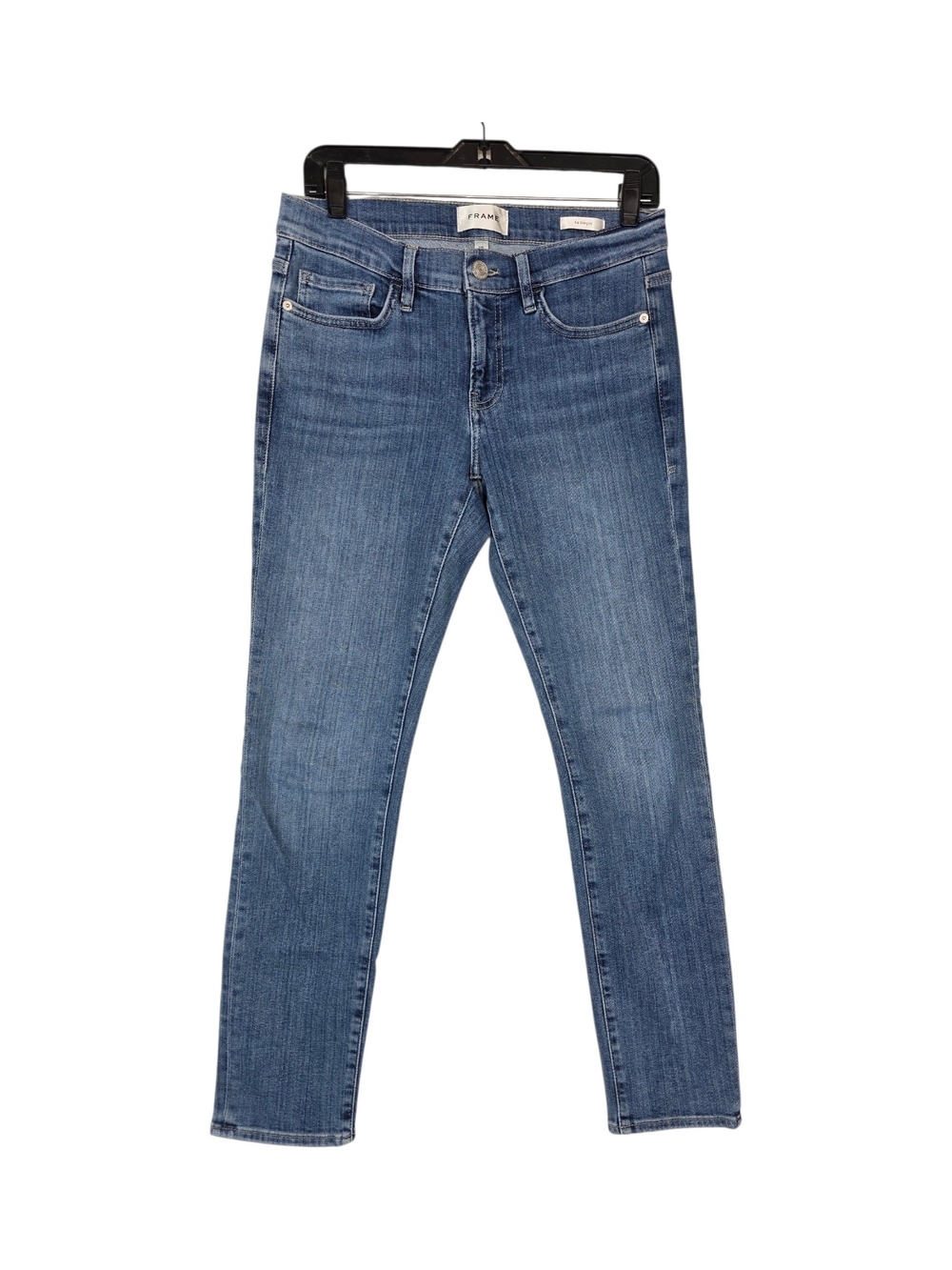 Frame Le Garçons Denim Women's Straight leg Jeans in Mid Blue Wash